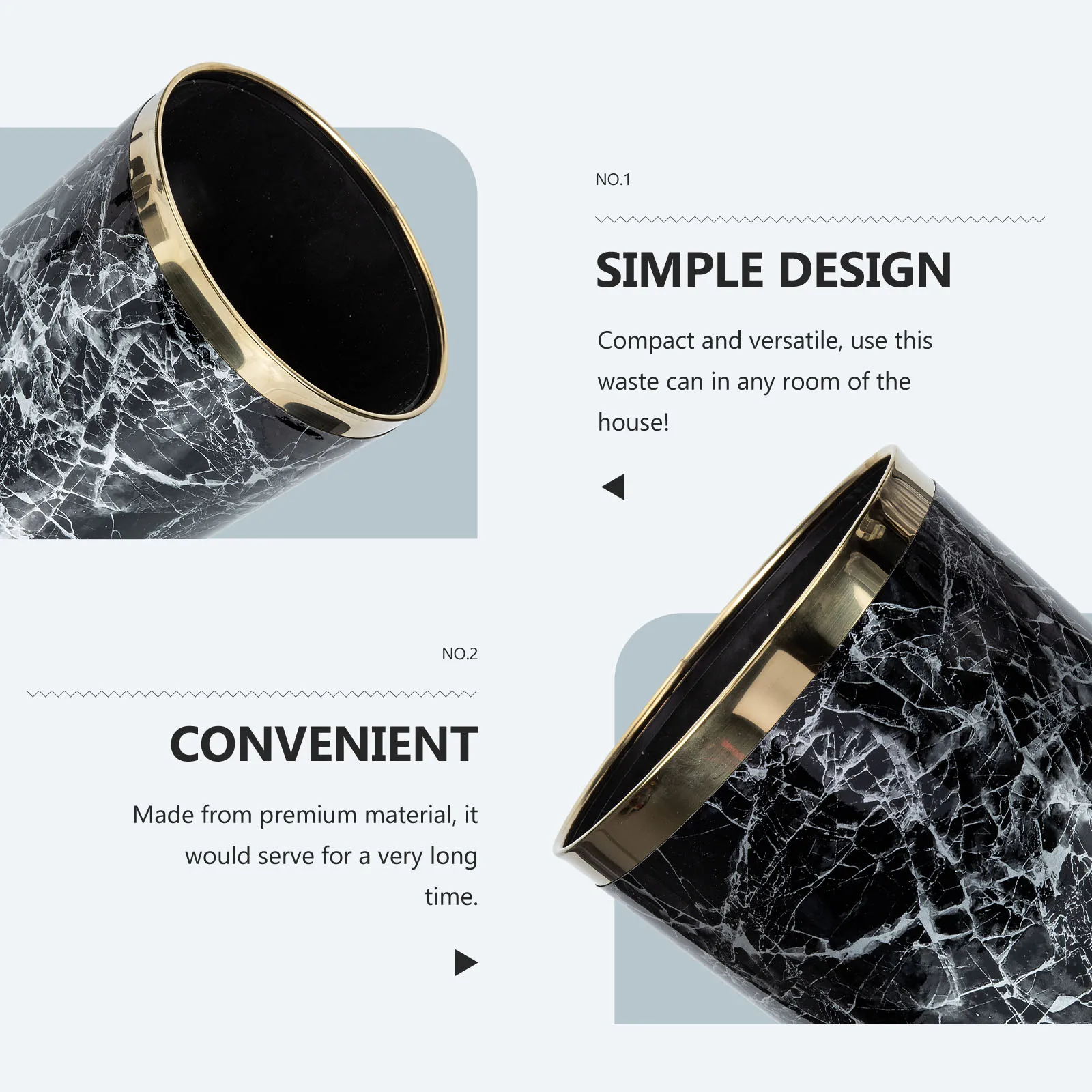 

Garbage Can Small Bathroom Wastebasket Large Capacity Trash Bin Cans Toilet Paper