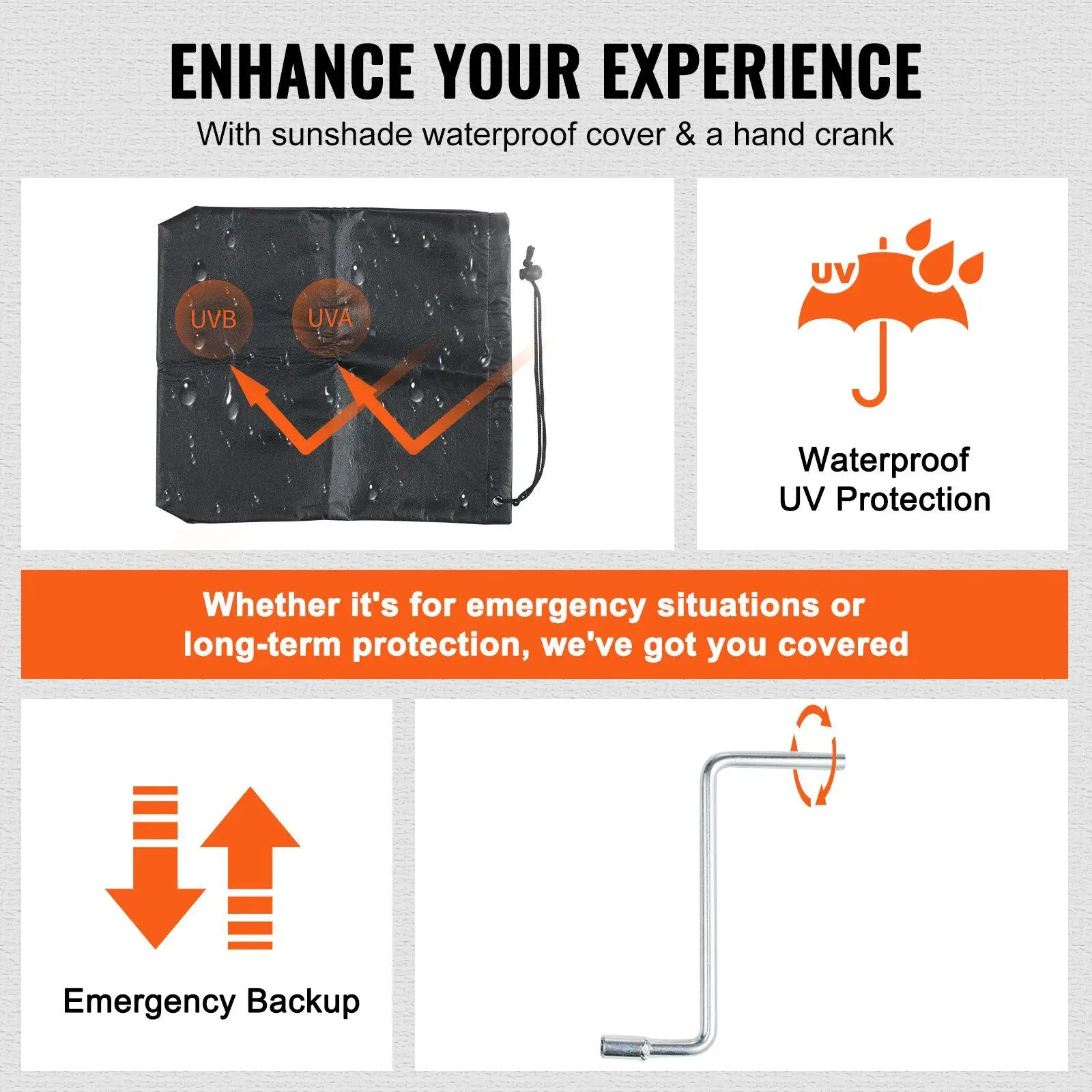 Power Tongue Jack 3500lb Strength 9.84-33.85in Extension Adjustable Base with Waterproofing