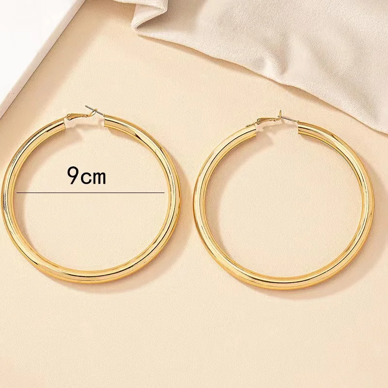 Simple Copper Tube Metal Collar Necklace Earrings For Women Choker Holiday Party Gift Fashion Jewelry Accessories CN001