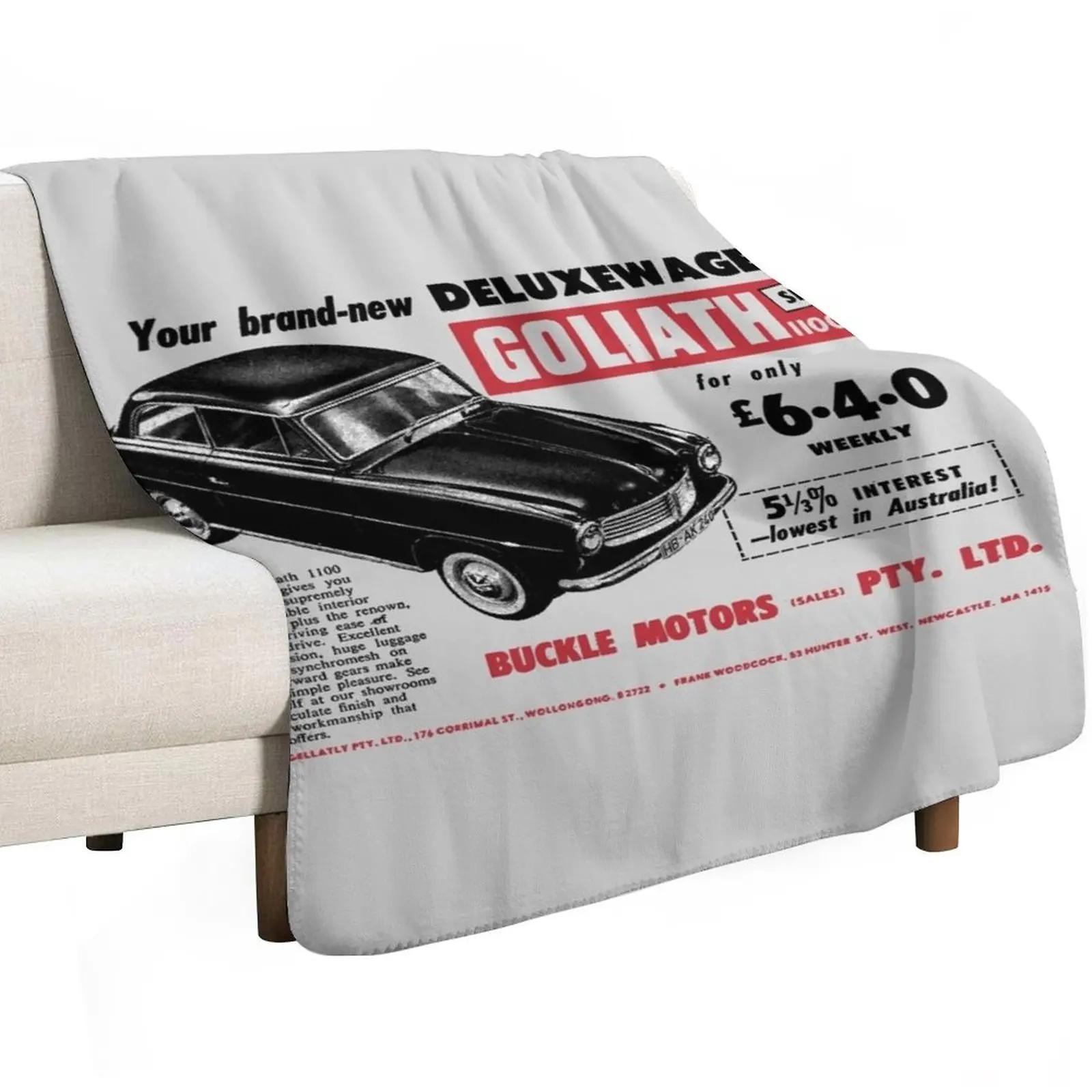 GOLIATH CARS - ADVERT Throw Blanket Summer Beddings Vintage Summer Warm Decorative Sofas warm winter Blankets