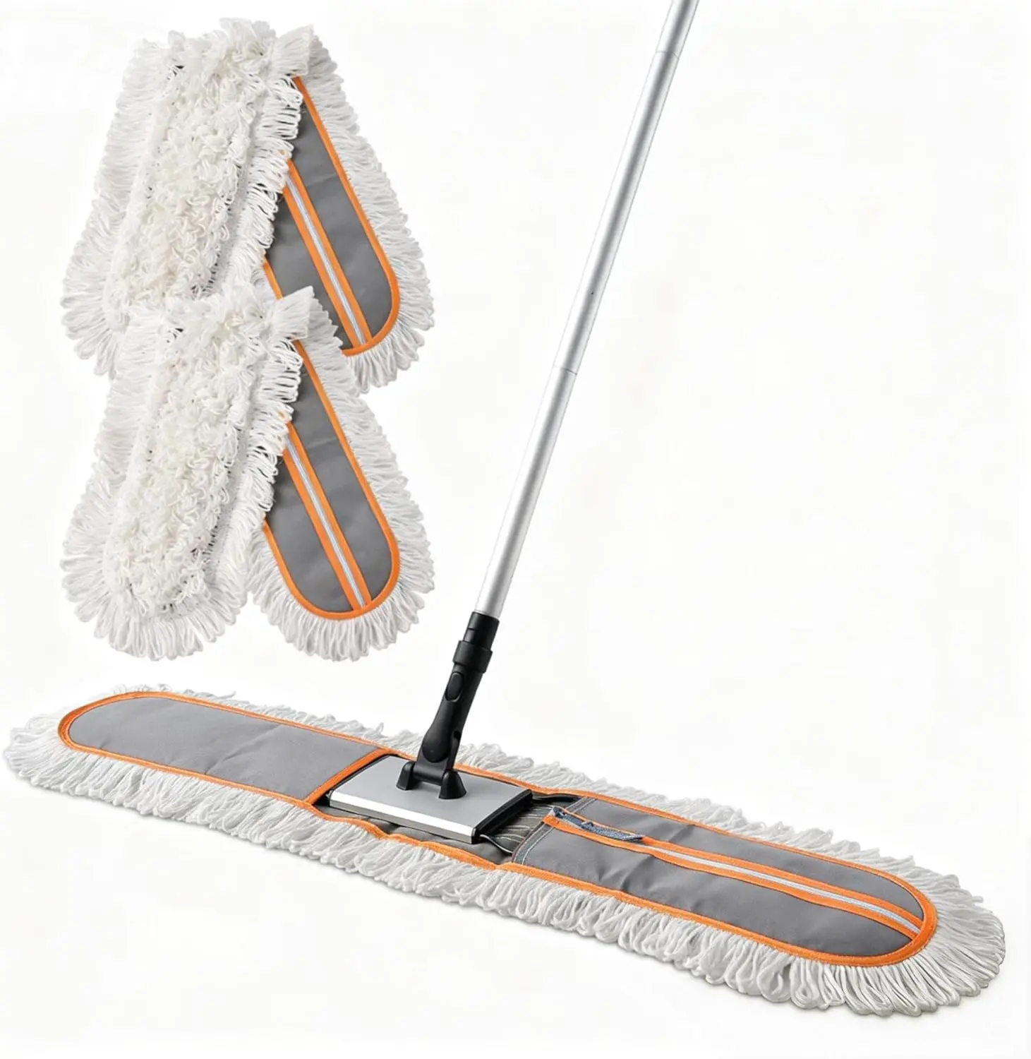 

36" Heavy-Duty Commercial Dust Mop with Extendable Handle for Hardwood, Tile, and Marble Floors