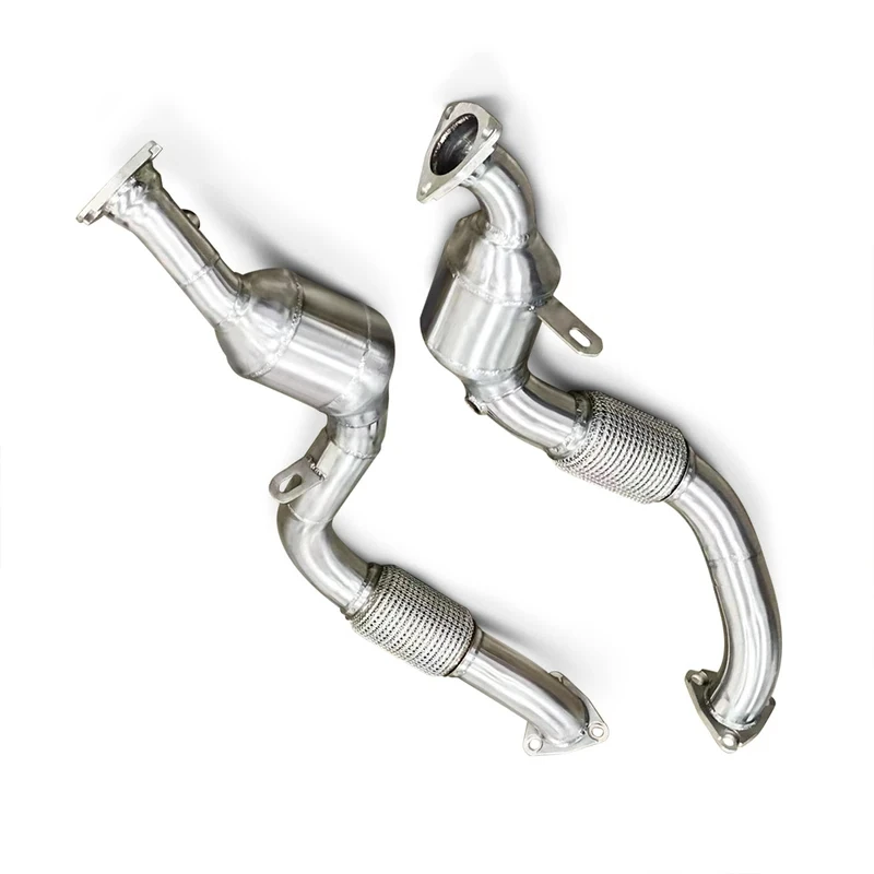 Stainless Steel Automotive Exhaust Parts For Porsche Cayenne 957 3.6/4.8T 2006-2010 Sports Exhaust Downpipe Exhaust Modification