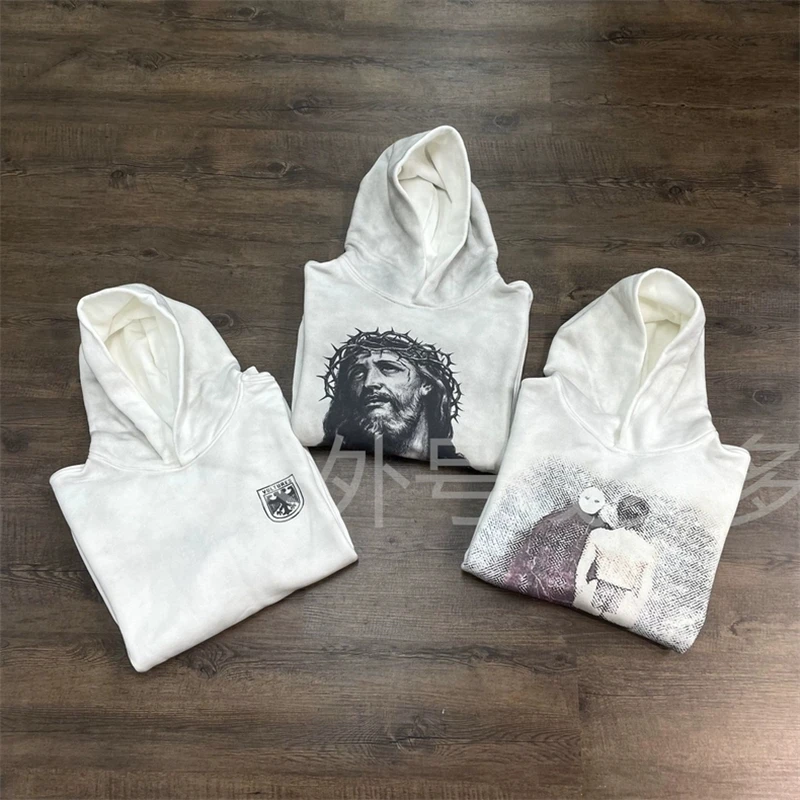 

Винтажная толстовка с капюшоном с принтом Иисуса Saint Vultures YZY Kanye для мужчин и женщин, пуловеры с капюшоном