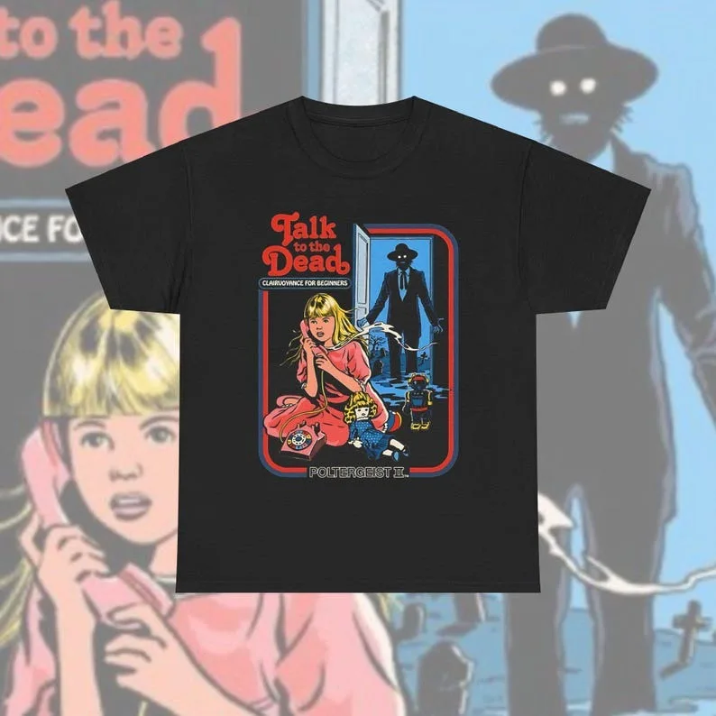 

Poltergeist Unisex Tee, Ghostly Heavy Cotton T-shirt, Haunted Spirit Shirt, Paranormal Tee, Scary Ghost Top