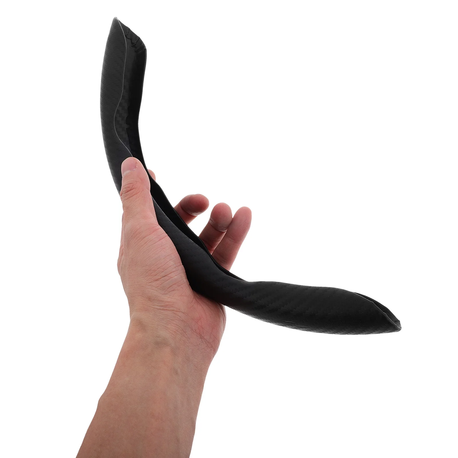 

3Pcs 15-Inch Carbon Fiber Steering Wheel Covers Anti-Slip Grip Clip Universal Steering Wheel Protector Car Accessory