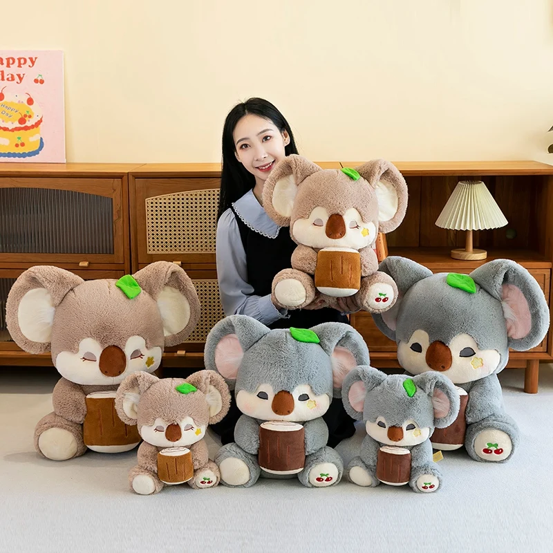 

27/38/50cm Cute Closed Eyed Koala Plush Doll Kawaii Sleeping Koala Stuffed Animals Plushies Toys Cute Soft Kids Toys Girls Gifts