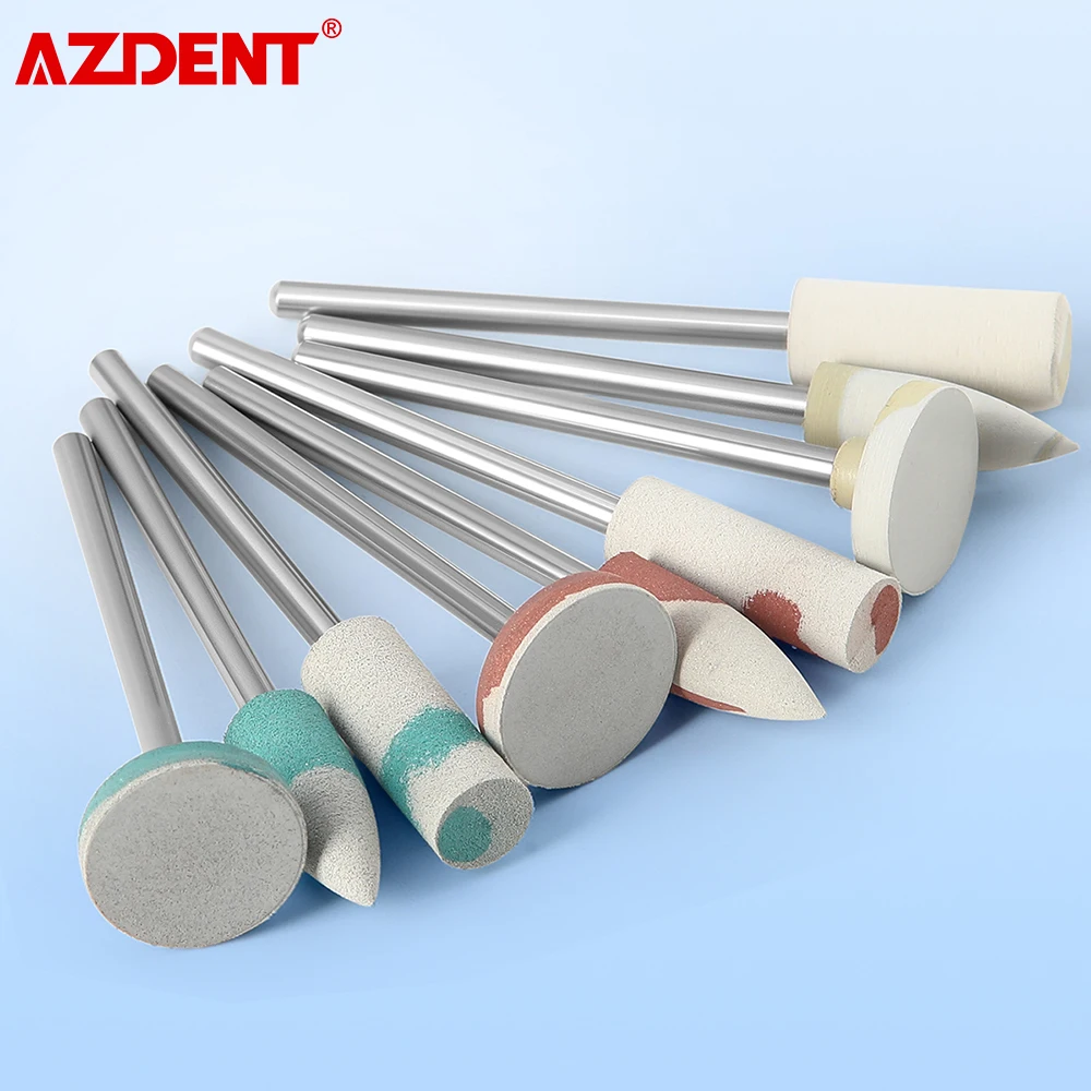 

AZDENT Dental Rubber Diamond Polisher Wheel Disc For Porcelain Zirconia Restorations HP 2.35mm Dentistry Polishing Head Drills