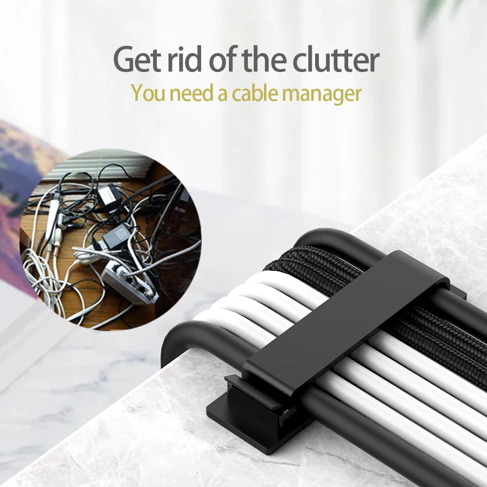 Hot Sale 148 Pcs Cable Management Organizer Kit Cable Sleeve Split Self Adhesive Wire Clips Holder Cables Ties Cord Hub Storage