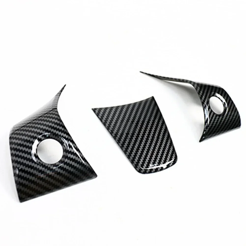 

For Tesla Model 3 Y Carbon Fiber Interior Steering Wheel Trim Cover Accessory Designed for Automotive Style and Protection