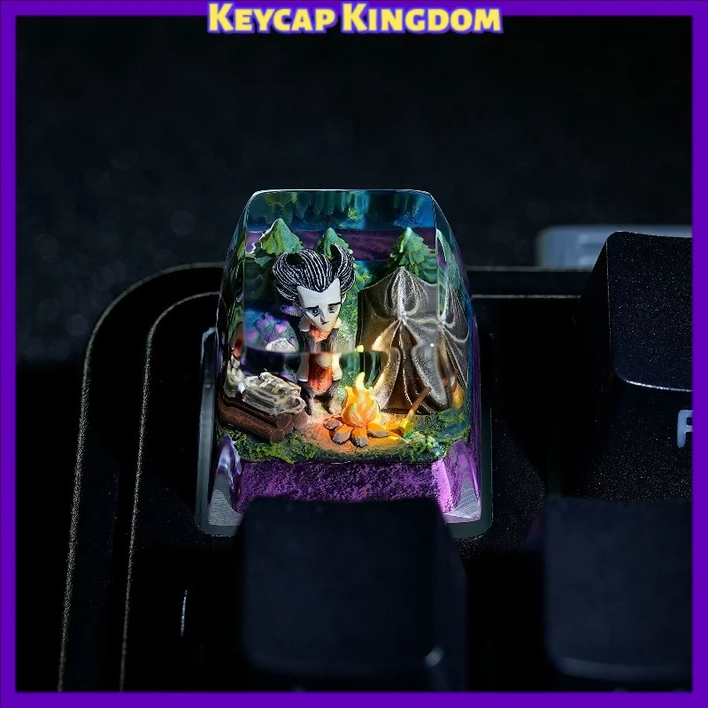 Don't Starve Wilson Percival Higgsbury Art Keycap Mechanical Keyboard Resin Custom Transparent Cute Anime Keycap PC Gaming Gifts