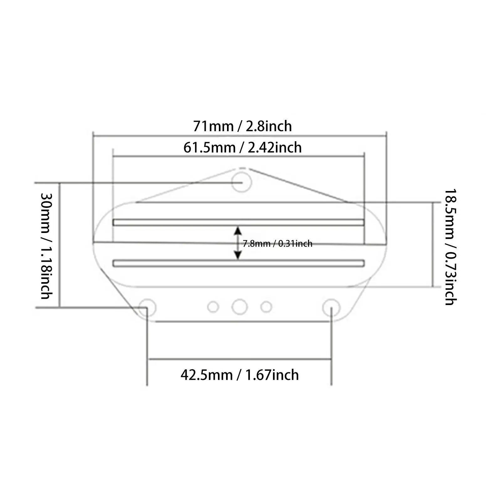 

Durable Double Rail Electric Guitar Bridge Pickup with Enhanced Resonance for Electric Guitar Modification