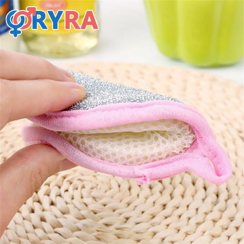 Cleaning Spongs Tableware Dish Washing Brush Double Side Cleaning Tools Scouring Pad Washable Eusable Dishwashing Sponge