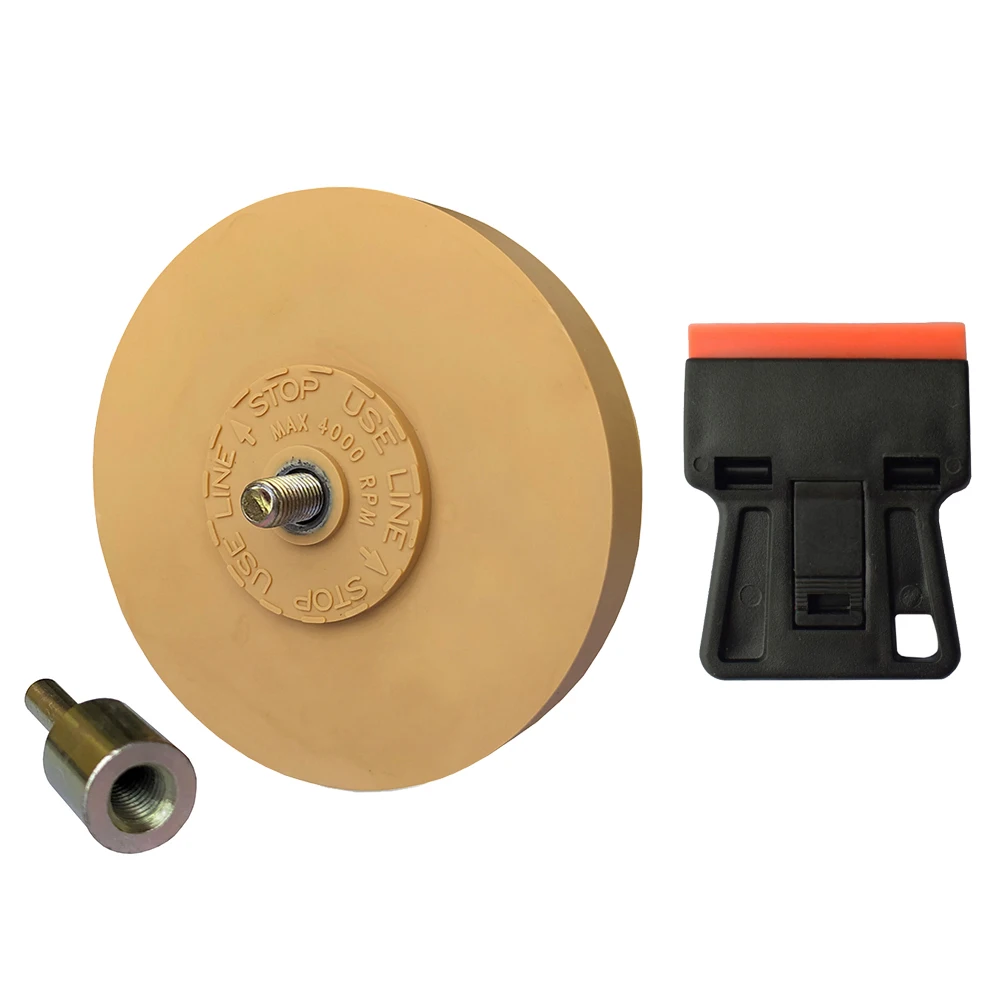 Rubber Eraser Wheel with Drill Adapter Kit for Pinstripe Glue Adhesive Decals Stickers Car Paint Quick Cleaning Tool E24+E19
