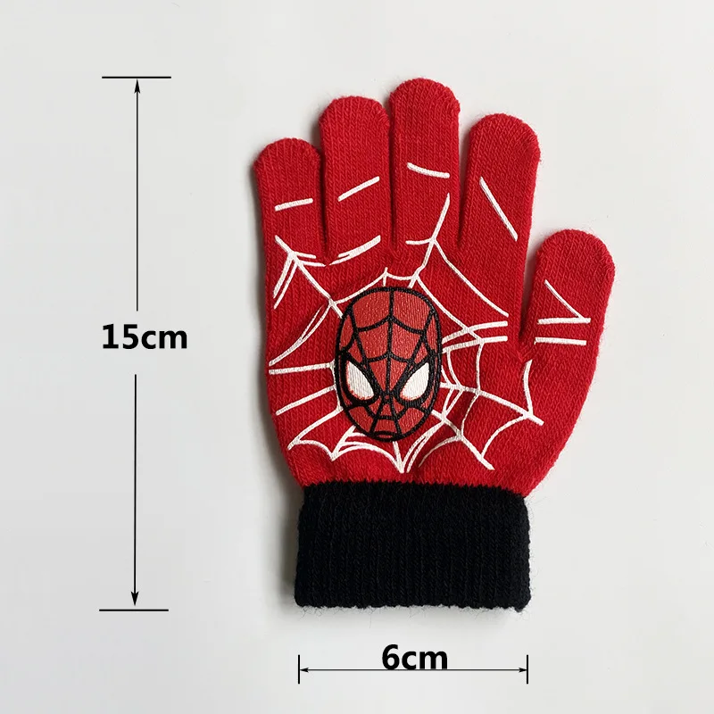 Spiderman Kids Warm Gloves Cartoon Printing Gloves Fashion Boys Girls Winter Mittens Christmas Gifts 5-10Y