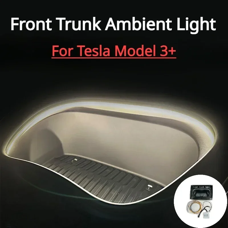 Front Trunk Light Strip for Tesla Model 3+ LED Atmosphere Lamp Frunk Light Lighting New Model3 Highland 2024 Car Accessories