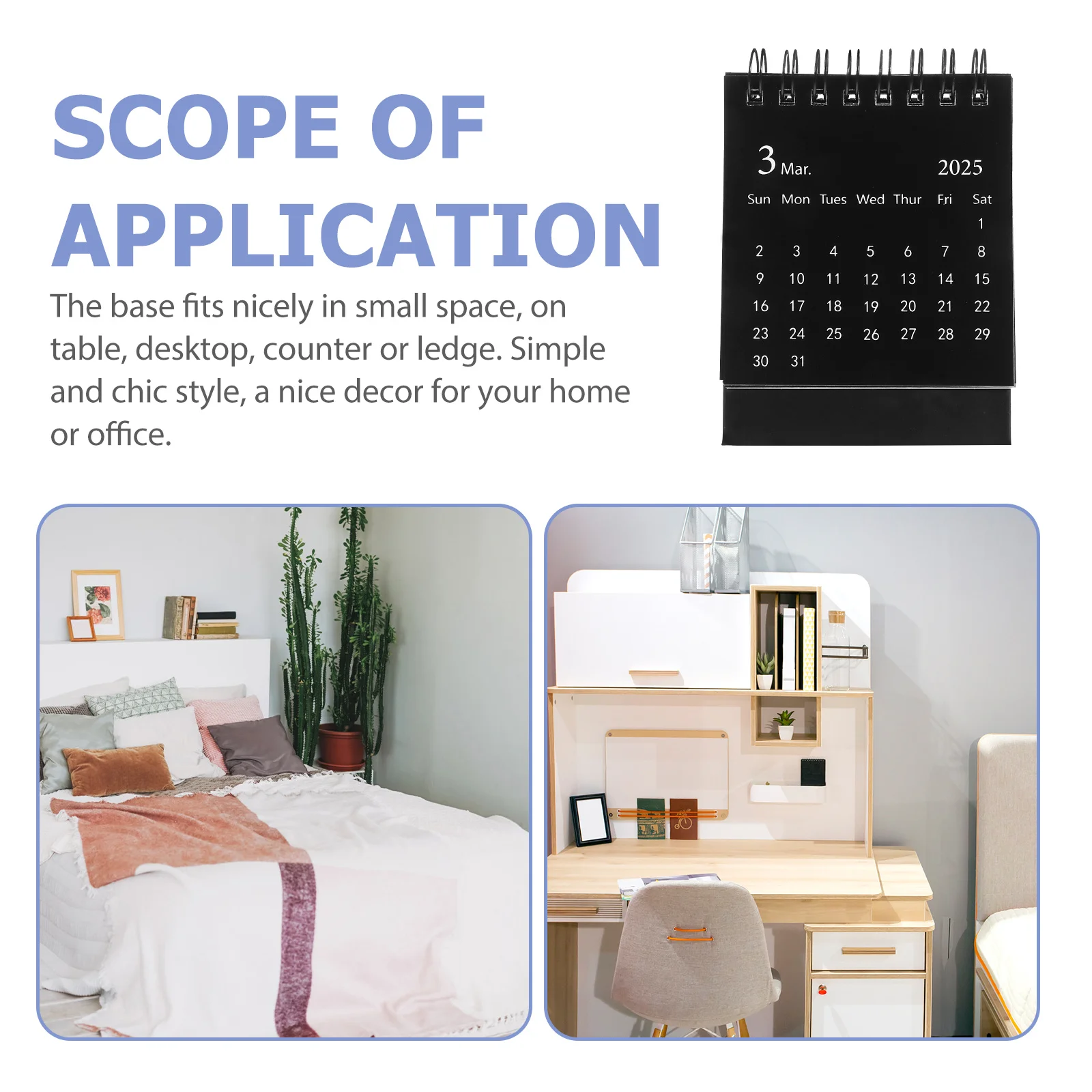 

Мини-настольный перекидной настольный календарь на 2025 год для офиса и домашнего использования, небольшой ежедневник, плотная бумага, без кровотечения чернил, декоративная печать