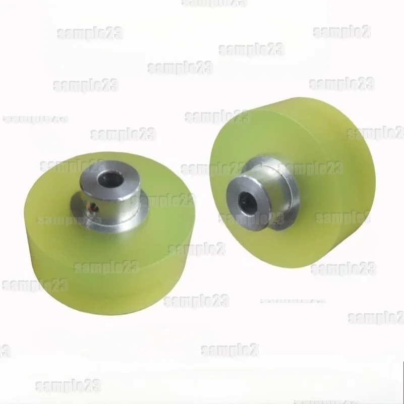 1pc 58x30mm Polyurethane PU Coated Traction Wheel, Aluminum Core Wear-resistant Rubber Roller for Mask Machine Conveyor Line