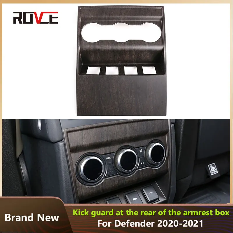 

ROVCE Car Armrest Box Rear Exhaust Air Vent Frame Cover Anti-kick Panel Cover For Land Rover Defender 110 130 2020-2024