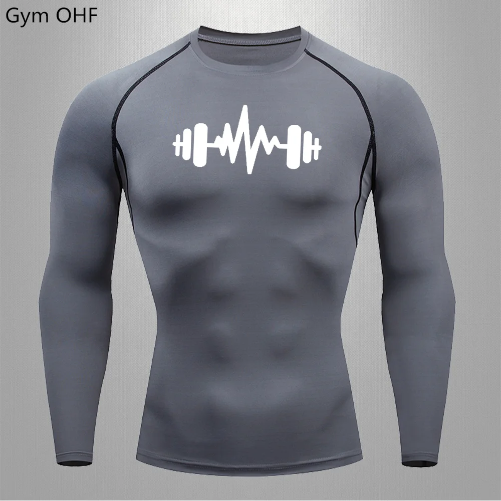 Camiseta deportiva de compresión de secado rápido para hombre, medias de alta calidad para gimnasio, correr, Jiu Jitsu, Rashguard MMA