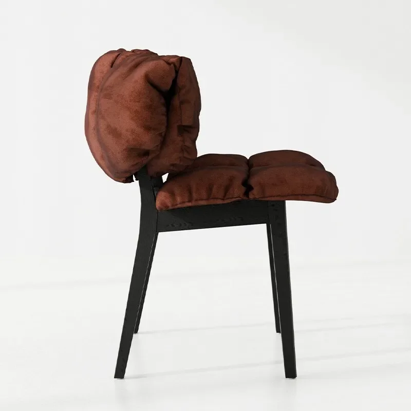 كرسي بتلات بتصميم بسيط، كرسي طعام منزلي حديث من الخشب الصلب، مقعد مكياج مبتكر #3