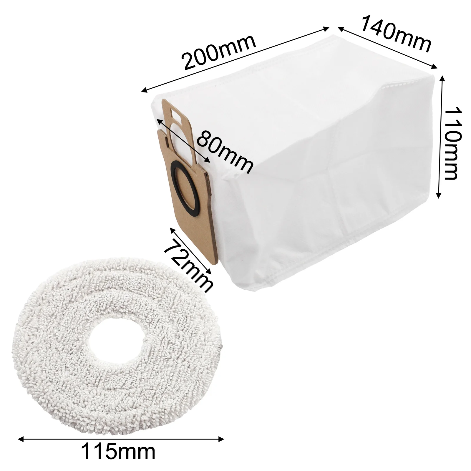 Cleaning Brushes Robot Vacuum Spare Parts Efficient Mopping Solution Easy Installation Process For Robot Vacuum Cleaners
