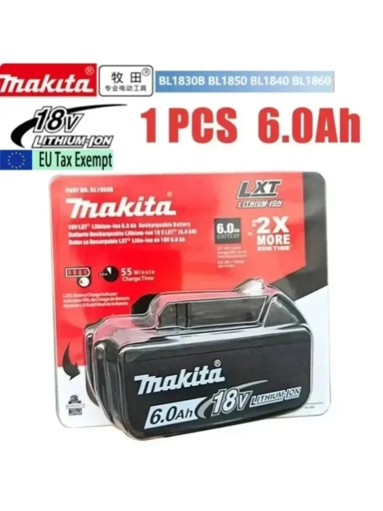 Original für Makita 18V Akku BL1850B BL1850 BL1860 BL 1860 BL1830 BL1815 BL1840 LXT400 6,0Ah für Makita Werkzeugbohrer