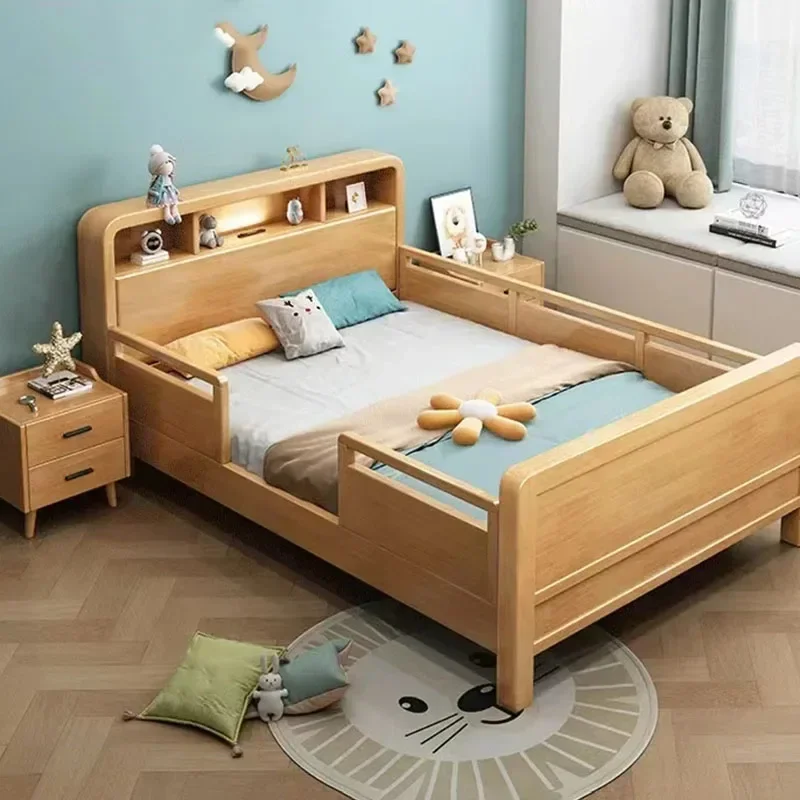 

-Kid Luxury Beds Wood Children Solid Bunk Student Kindergarten Designer Minimalist Bed Organizer Camas De Casal Patio Furniture