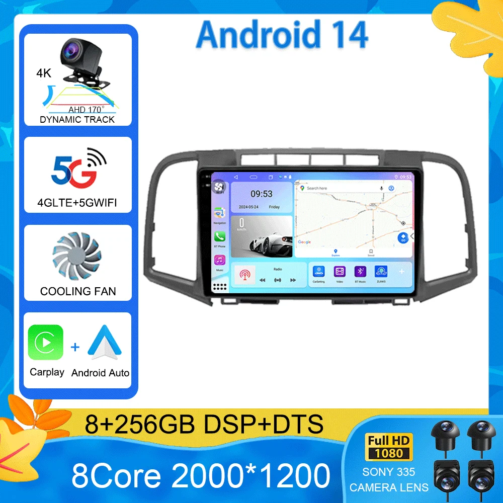 

For Toyota Venza 2008 - 2016 QLED DSP Android 15 Car Radio Smart Multimedia Video Player Auto Stereo Navi GPS Head Unit