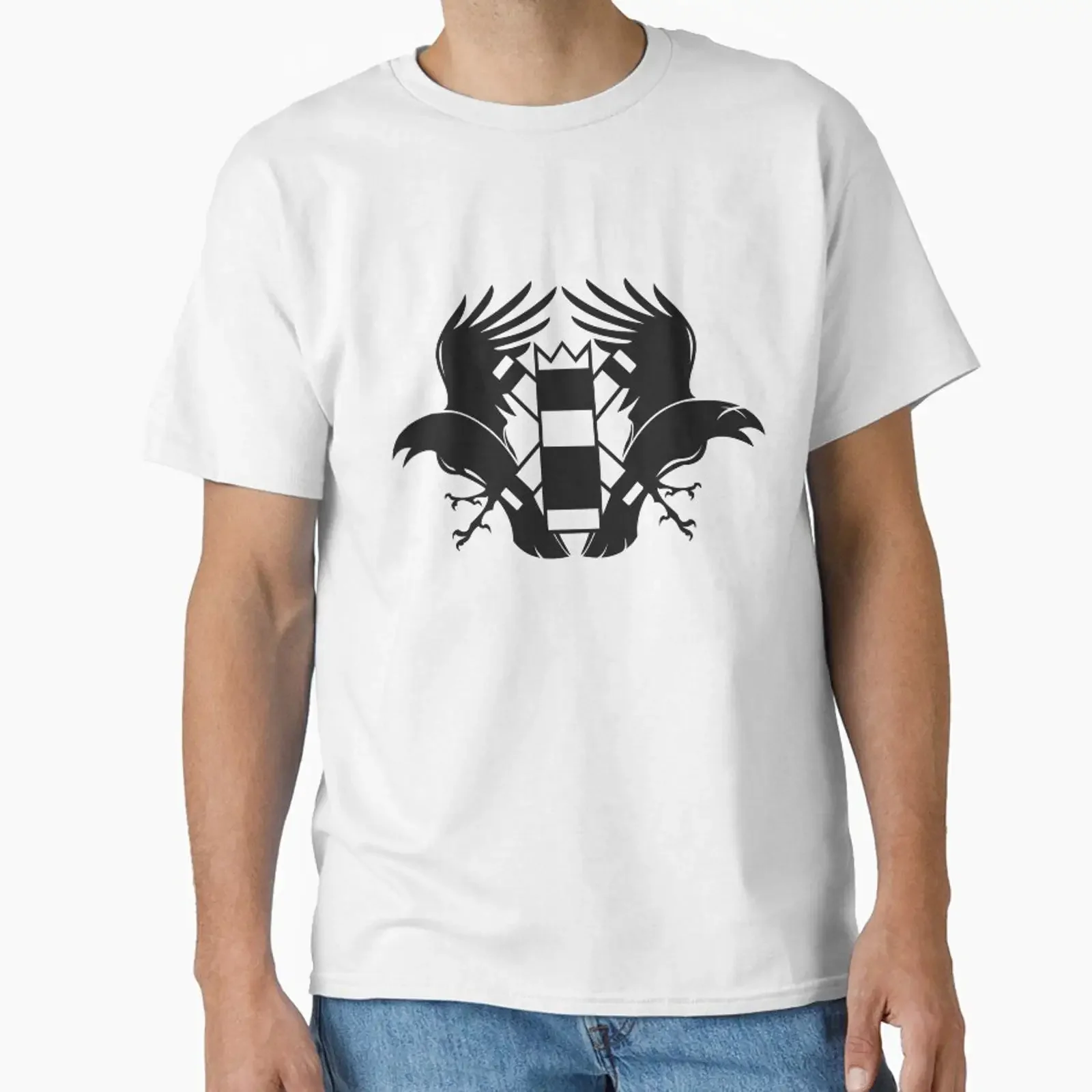 Huginn and Muninn Kubb designed sold by Meant for Very Few vintage Washed Soft Top For Everyday Wear Stylish streetwear homme
