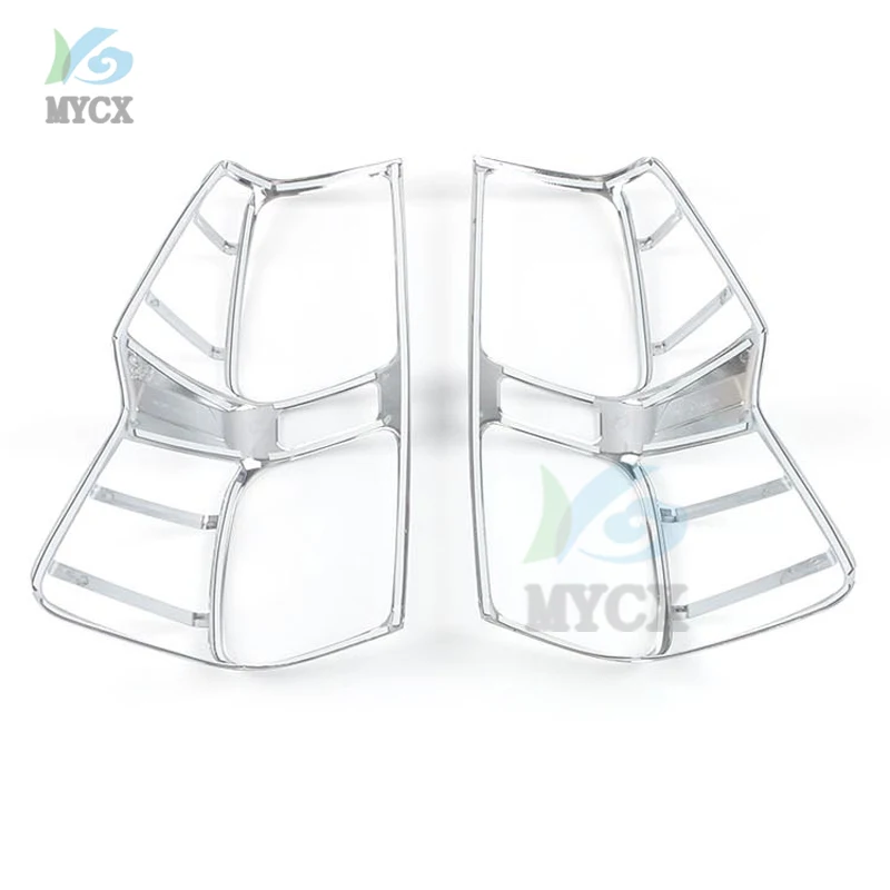 

For ISUZU DMAX D-MAX D MAX 2021 2022 4PCS MATTE BLACK ABS Chrome Rear Tail Light Lamp Cover Trim