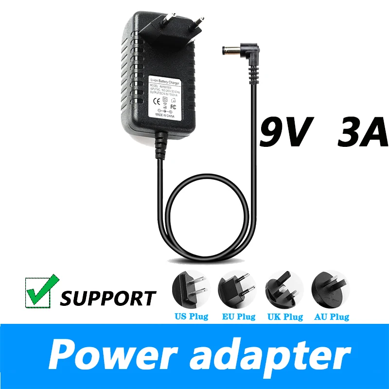 90°turn 9V 3A European Standard Power Adapter European Standard 9V 3A Test EU Plug Power Supply