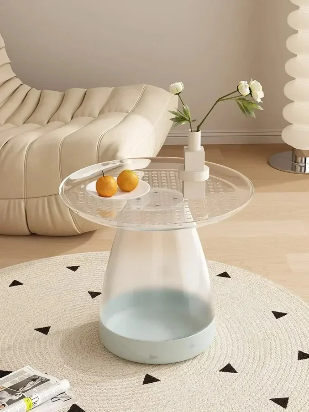 

Nordic Round Bedside Coffee Table Small Apartment Ins Sofa Simple Side A Few Creative Living Room Small Round Corner Table