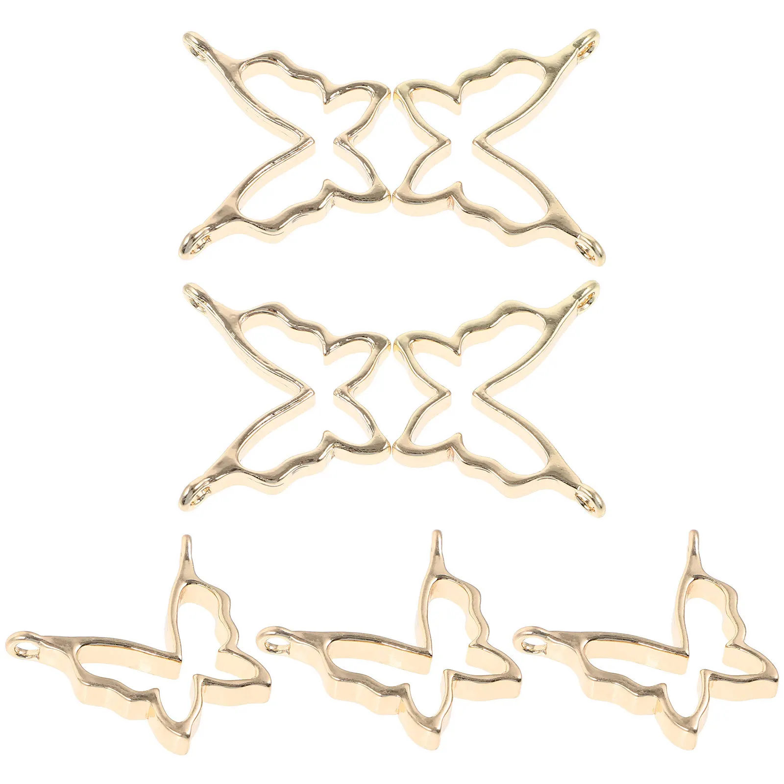 10 قطعة المعلقات المعدنية المفتوحة فراشة الحافة DIY بها بنفسك صنع المجوهرات السحر الراتنج الإطار قلادة سوار أقراط القرط السحر