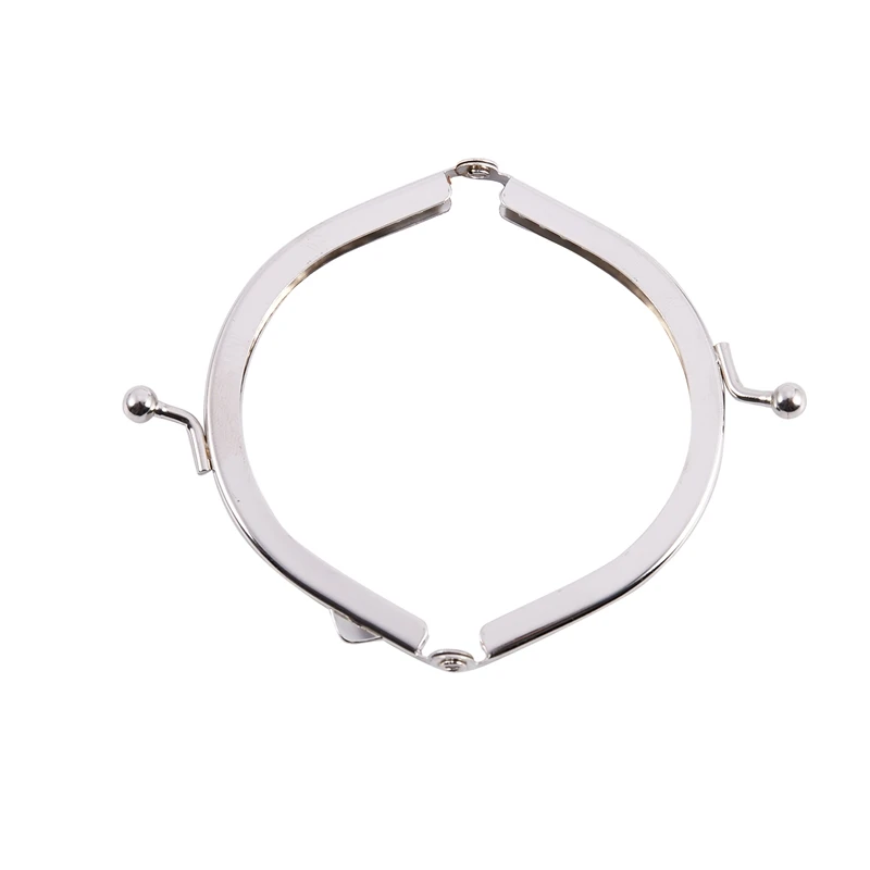 Promotion! 5 Metal Frames Snap Clasp Arch Pattern Coin Style Purse Silver