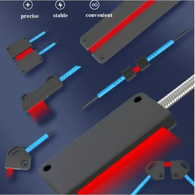 thrubeam wide screen fiber laser sensor head sensor fiber optic cable sensor probes