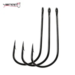 Vampfly Carbon Steel Barbed Fishing Hooks 2X Strength Wide Gap Big Game Streamer Fly Hook Saltwater Freshwater Fishhook Tackle