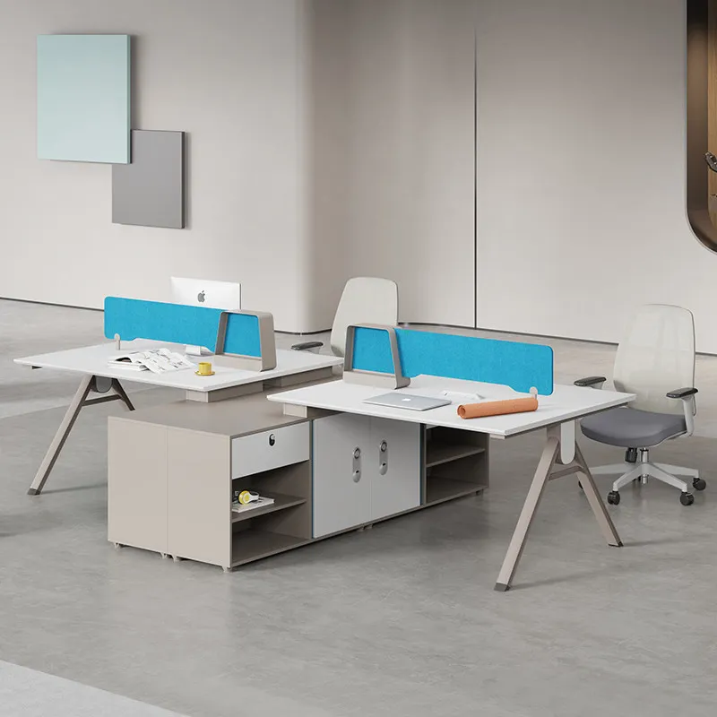 YJQ office desk and chair combination 2/4 seat office building simple modern office finance desk