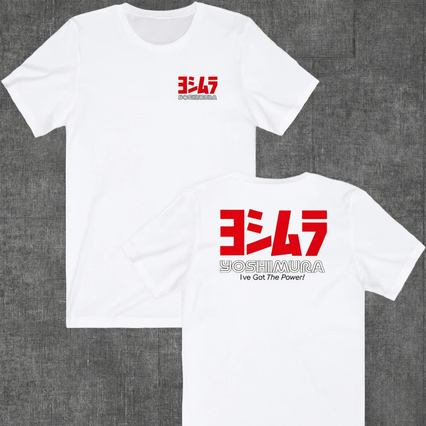 2026 New Yoshimura Oversized Unisex Streetwear TShirt Family Matching Retro Motorcycle Brand Front Back Graphic Short Sleeve Tee