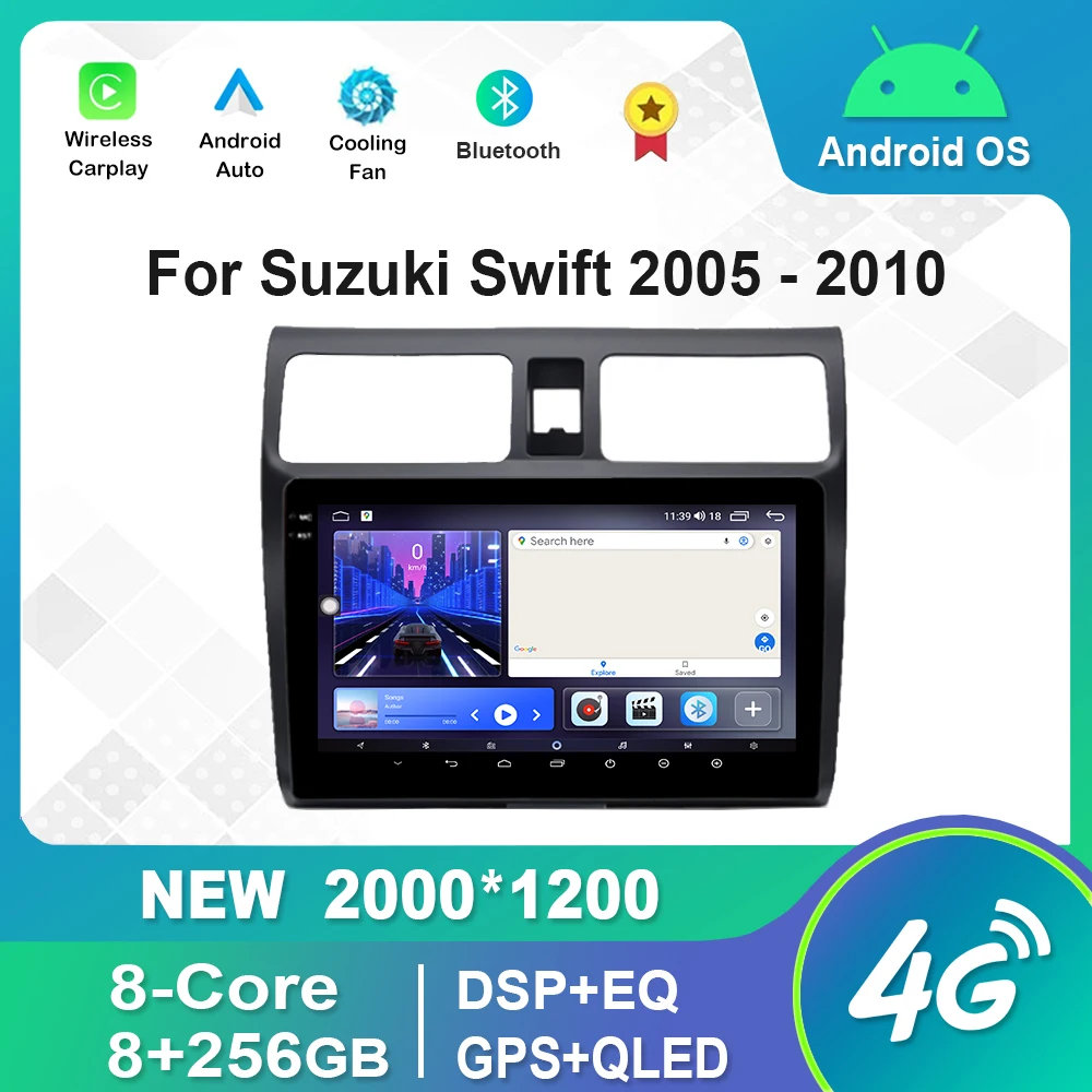 

For Suzuki Swift 2005 - 2010 Android Car Radio Multimedia Player GPS DSP BT Audio Stereo IPS QLED Screen