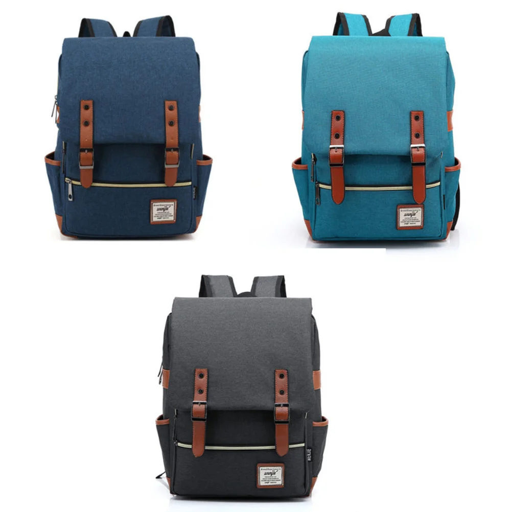 Sac à dos de voyage en toile Vintage, grande capacité, multi-poches, randonnée, Camping, plein air, pour hommes et femmes, noir