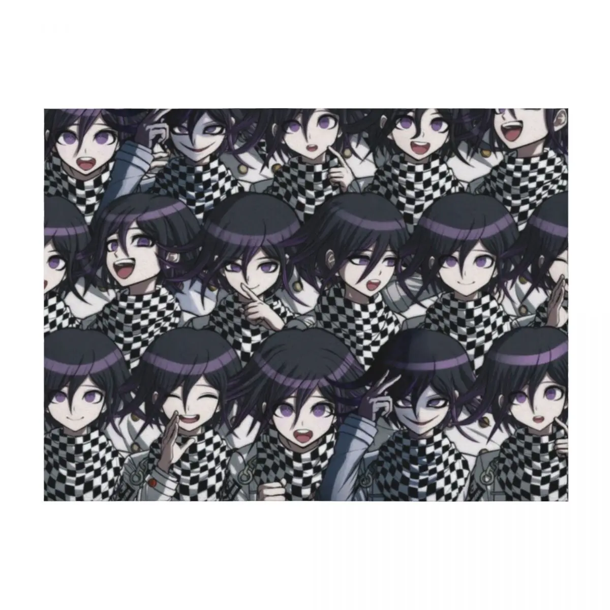 

Kokichi Oma Throw Blanket Baby Luxury Thicken Plush Cute Plaid Blankets