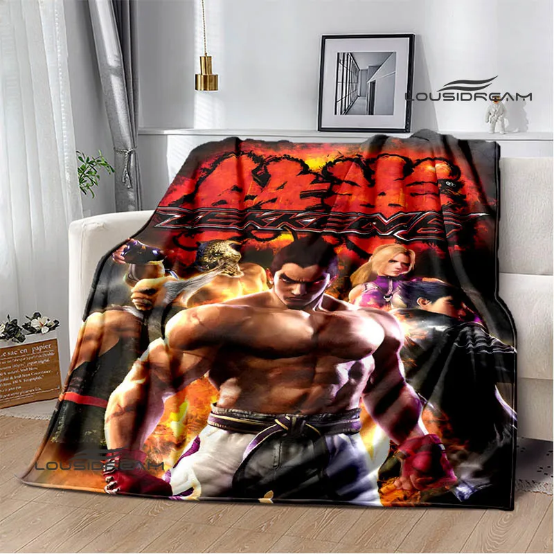 Gioco 3D tekken8 coperte stampate coperta da picnic coperte calde flanella morbida coperta accogliente coperta da viaggio per la casa regalo di