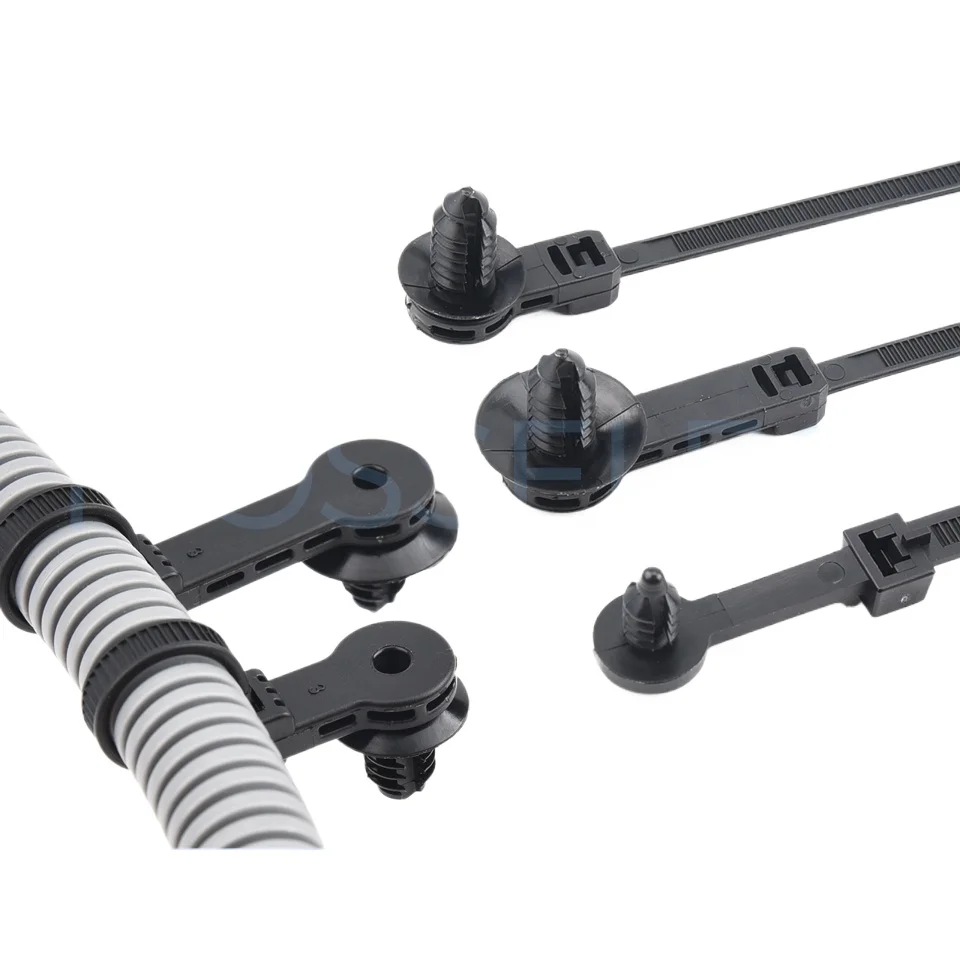 Offset hole position for car cable ties fixed wire harness, cable tie buckle, sheet metal hole for car maintenance, new energy