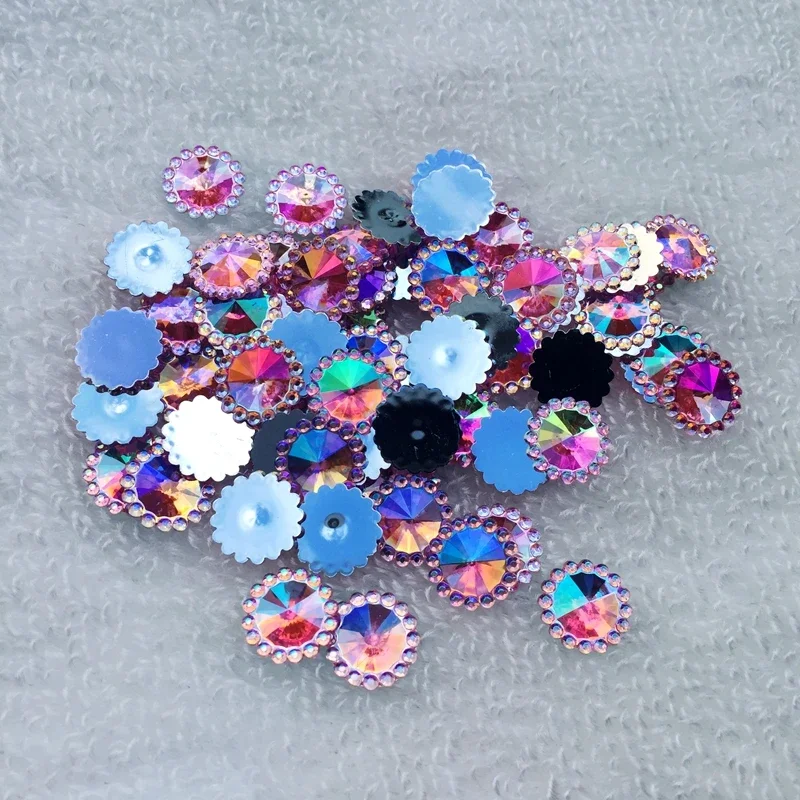 80 pezzi 12mm di alta qualità in cristallo trasparente 3D decorazione per unghie strass strass Flatback gemme Glitter-B11