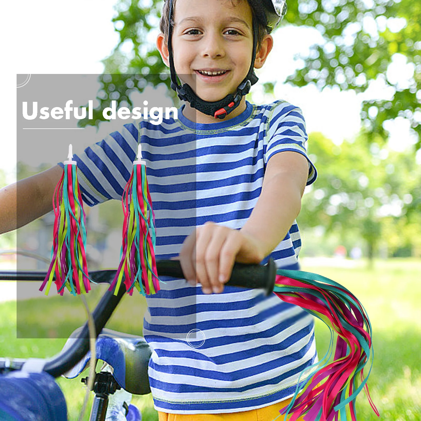

Bike Handlebar Streamers Colorful One Pair Shiny Ribbons Fit Most Handlebars for Bikes Tricycles Scooters Eye Catching