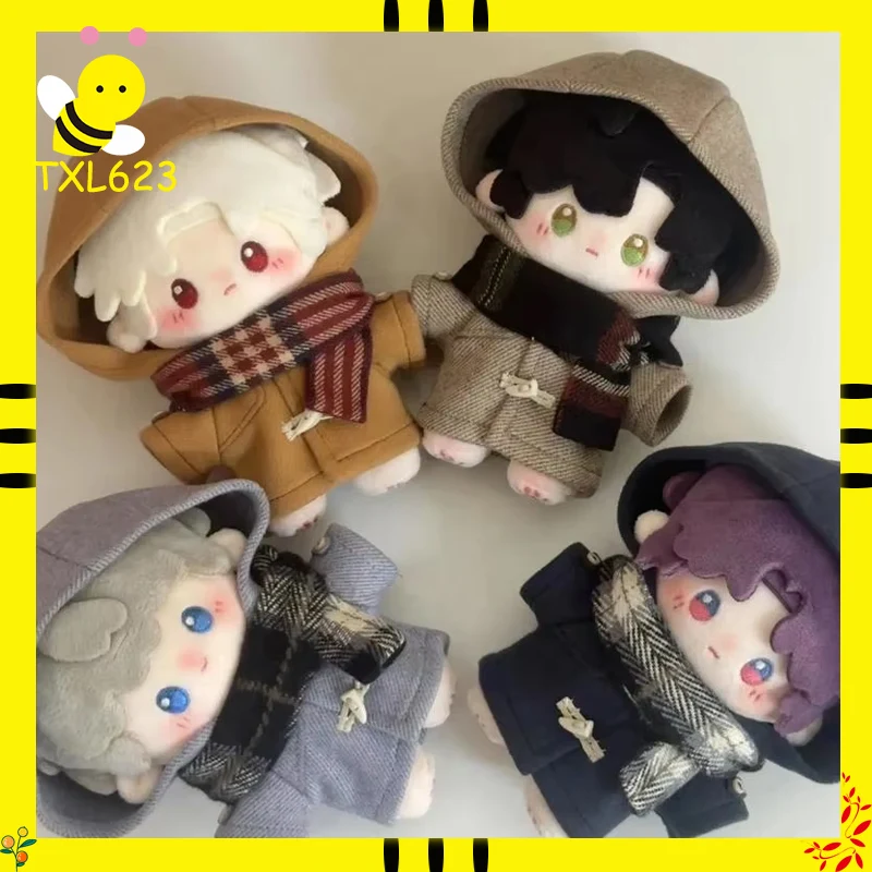 

10 см хлопковая кукольная одежда, зимнее шерстяное пальто с шарфом, дизайн морских звезд, кавайная кукла, сменная игрушка-атрибут для детей