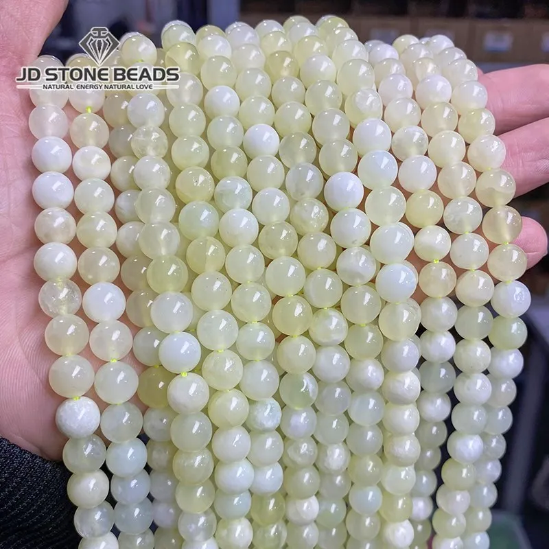 

3A Quality Natural Stone Mountain Jade Beads Round Loose Spacer Green Jade For Jewelry Making Diy Bracelet Accessories Findings