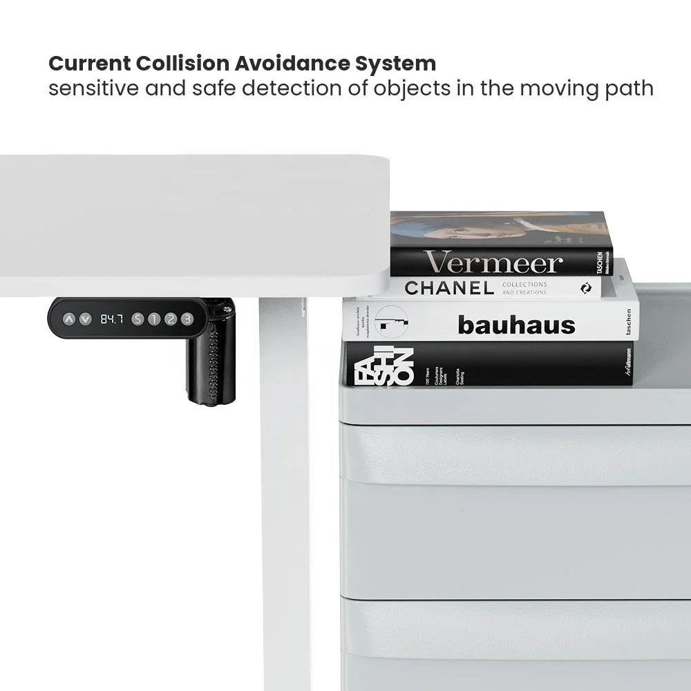 현대 가정 사무실 가구 높이 조절 스마트 인체 공학적 흰색 소형 전기 단일 모터 컴퓨터 스터디 테이블 스탠드 책상