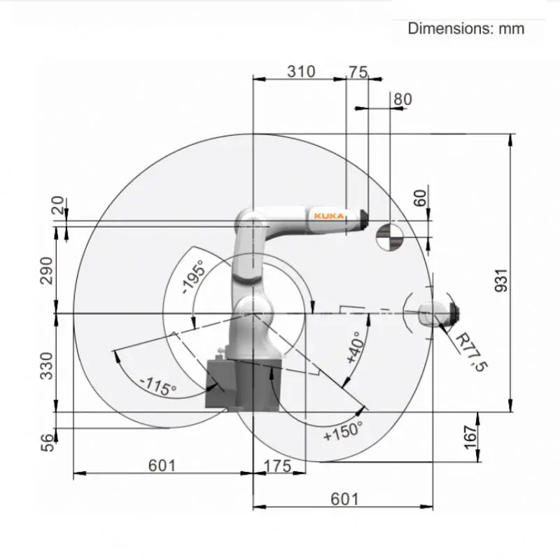 KUKA KR 4 R600 Cobot With Onrobot Gripper for Handling As Pick and Place Machine