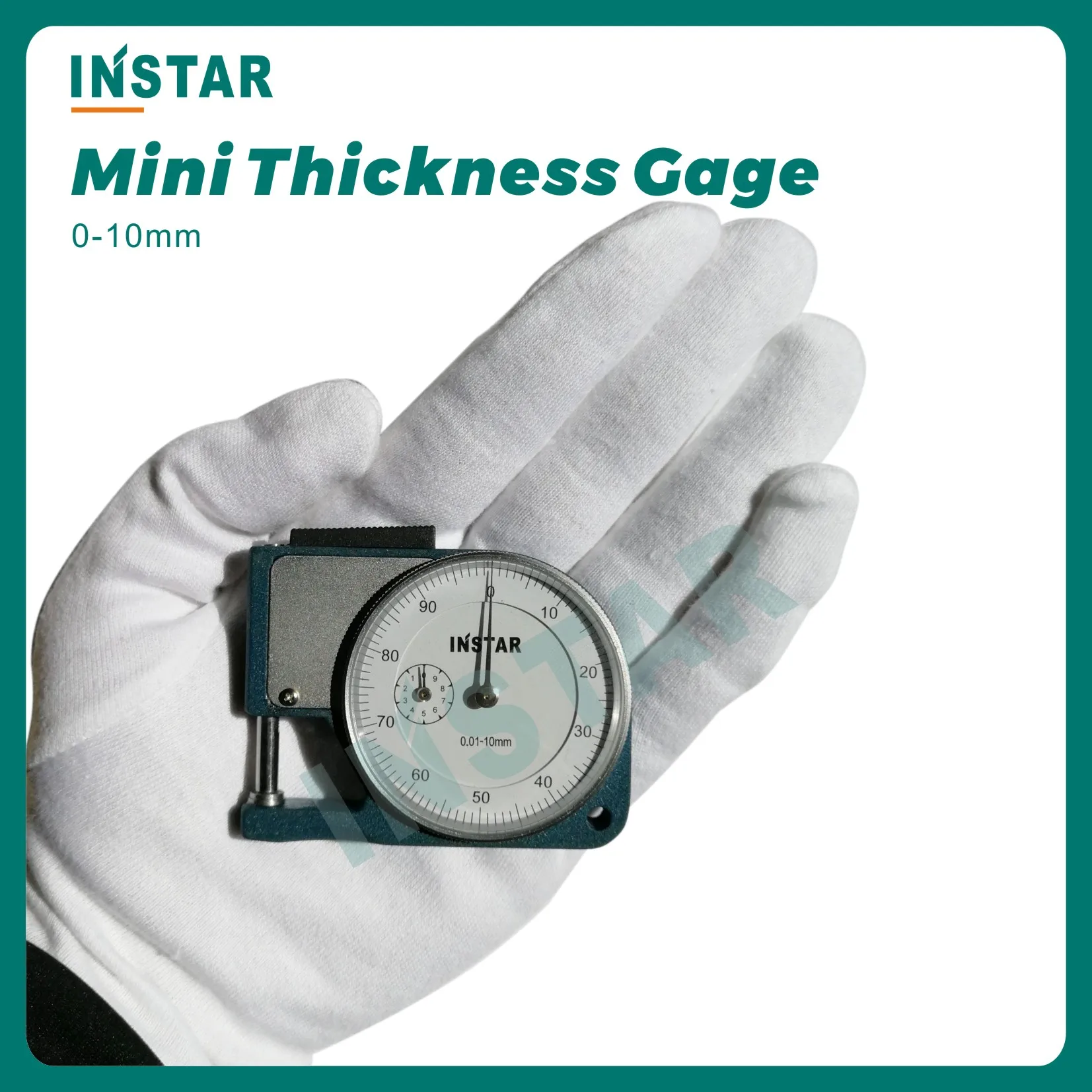 

INSTAR Mini Dial Thickness Gauge 0-10mm x 0.01mm Dial Gauge High Accuracy DIN Standard Industrial Quality